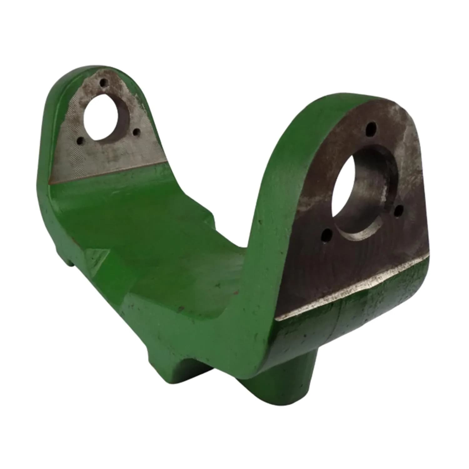 Aftermarket rear axle spindle yoke replacing John Deere OEM H208344 - front angled view